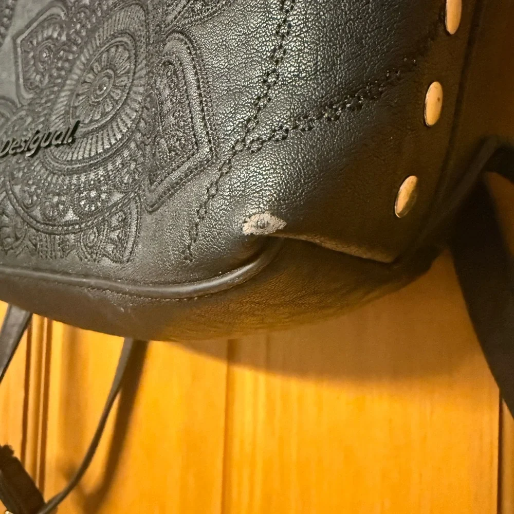 Desigual Embossed Black Backpack - Picture 6 of 14